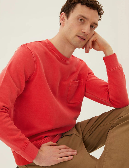 Red crew neck Sweatshirt